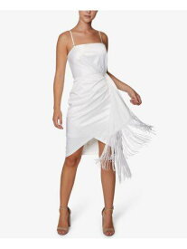 LAUNDRY Womens White Sleeveless Strapless Above The Knee Party Faux Wrap Dress 4 レディース