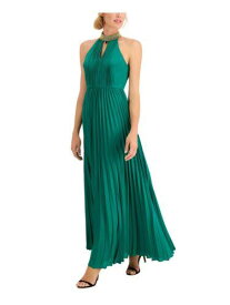 カルバンクライン CALVIN KLEIN Womens Green Chiffon Sleeveless Maxi Formal Gown Dress 10 レディース