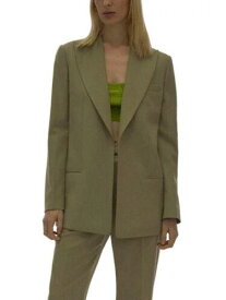 ヘルムートラング HELMUT LANG Womens Green Open Front Lapel Lined Vented Cuffs Blazer Jacket 6 レディース