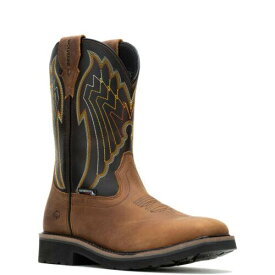 ウルヴァリン Wolverine Rancher Eagle Waterproof Steel-Toe Mens Brown Wide Work Boots メンズ
