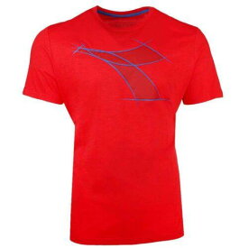 ディアドラ Diadora Fregio Crew Neck Short Sleeve T-Shirt Mens Red Casual Tops 174259-45041 メンズ