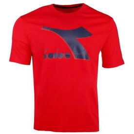 ディアドラ Diadora Shield Crew Neck Short Sleeve T-Shirt Mens Red Casual Tops 177748-45046 メンズ