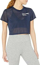 スポルディング Spalding Womens Brand Logo Mesh Tee Peacoat Size X-Small レディース