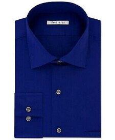 Van Heusen Men's Fit Flex Collar Stretch Dress Shirt Blue Size 16X32X33 メンズ