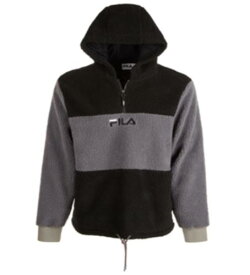 フィラ Fila Men's Gelber 1/2 Zip Hoodie Black Size X-Large メンズ