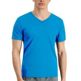ID Ideology Men's Birdseye Mesh V Neck T Shirt Blue Size X-Large メンズ