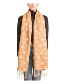 メデン STEVE MADDEN Womens Tan/Cream Beige Jacquard Star Fringed Blanket Scarf レディース