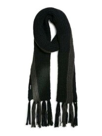 メデン STEVE MADDEN Black Acrylic Knitted Winter Scarf レディース