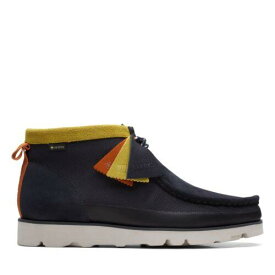 クラークス Clarks Originals Mens Wallabee Moccasin 2.0 GORE-TEX Blue Suede Casual Boots メンズ