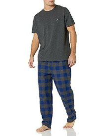 ノーティカ Nautica Mens Comfy Sleepwear Sleep Shirt Gray メンズ