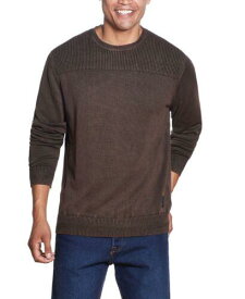 ウォータープルーフ Weatherproof Vintage Mens Stonewash Shaker Stitch Crew Sweater Brown Size XXL メンズ