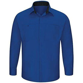 Red Kap Mens Long Sleeve Performance Plus Shop Shirt with OilBlok Technology メンズ