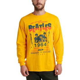 ジャンクフード Junk Food Men's Beatle's Long Sleeve Band T-Shirt Yellow Size Small メンズ
