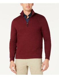 TASSO ELBA Mens Red Long Sleeve Mock Classic Quarter-Zip Pullover Sweater XXL メンズ