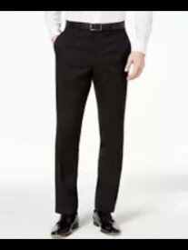 ケネスコール REACTION KENNETH COLE Mens Black Tapered Slim Fit Suit Separate Pants W37/ L32 メンズ