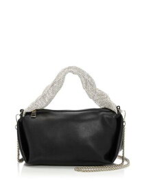 AQUA Women's Black Polyurethane Removable Crossbody 40In Strap Handbag Purse レディース