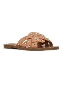 ナインウエスト NINE WEST Womens Beige Cia Round Toe Block Heel Slip On Slide Sandals 10.5 M レディース