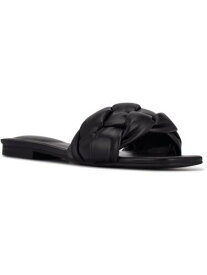 ナインウエスト NINE WEST Womens Black Sonet Square Toe Block Heel Slip On Slide Sandals 6.5 M レディース