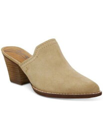 ZODIAC Womens Beige Ada Stacked Heel Slip On Leather Heeled Mules Shoes 9.5 M レディース