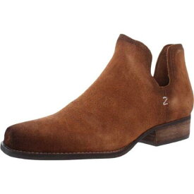 ZODIAC Womens Camel Brown Agatha Toe Block Heel Slip On Leather Booties 7.5 M レディース