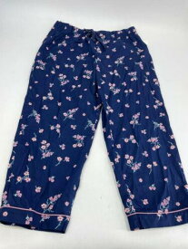 CHARTER CLUB Intimates Navy Cropped Floral Sleep Pants L レディース