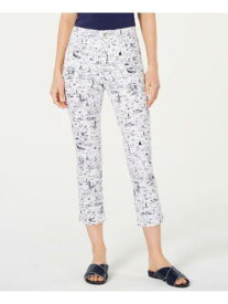 CHARTER CLUB Womens White Stretch Zippered Mid-rise Tummy-control Capri Jeans 18 レディース