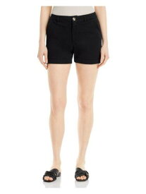 スリー ドッツ THREE DOTS Womens Black Zippered Pocketed Button Closure Cuffed Shorts M レディース