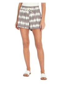 スリー ドッツ THREE DOTS Womens Gray Pocketed Smocked Drawstring Waist Tie Dye Shorts M レディース