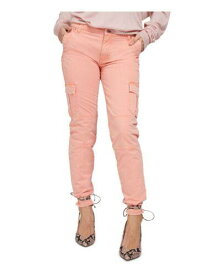 ゲス GUESS Womens Orange Stretch Zippered Pocketed Straight Leg Cargo Pants L レディース