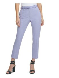 ディーケーエヌワイ DKNY Womens Purple Stretch Belted Ankle Length Wear To Work Skinny Pants 16 レディース