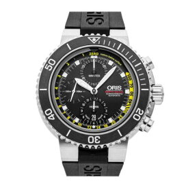 Oris Men's 01-774-7708-4154-SET Aquis Depth Gauge 48mm Automatic Watch メンズ