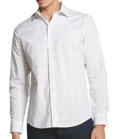 DKNY ディーケーエヌワイ Dkny Men's Performance Stretch French Placket Plaid Shirt Gray Size XL メンズ