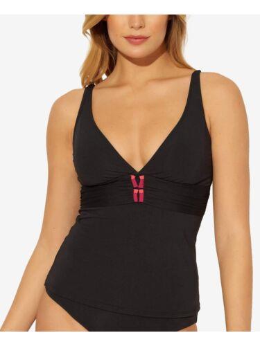 BLEU Women's Black Stretch Removable Cups James Bonded Tankini Swimsuit Top 6 レディース：サンガ