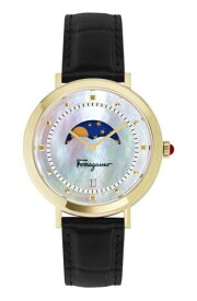 Ferragamo Women's SFUH00821 Logomania Moon Phase 36mm Quartz Watch レディース