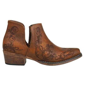 ローパー Roper Ava Snip Toe Cowboy Booties Womens Brown Casual Boots 09-021-1567-2640 レディース