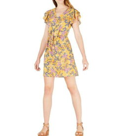 Maison Jules MAISON JULES NEW Women's Floral-print Flutter-sleeve A-Line Dress XXS TEDO レディース