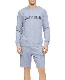 カルバンクライン Calvin Klein Men's Sweatshirt Nightwear Sleep Shirt Blue Size X-Large メンズ