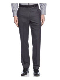 カルバンクライン CALVIN KLEIN Mens Gray Flat Front Slim Fit Stretch Pants 32W/ 32L メンズ