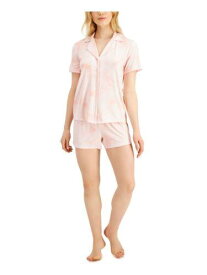 INC Sets Pink Tie Dye Short Sleeve V Neck Button Up Everyday Size XXL レディース
