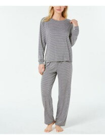 CHARTER CLUB Womens Gray Elastic T-Shirt Top Straight leg Pants Pajamas N/A S レディース