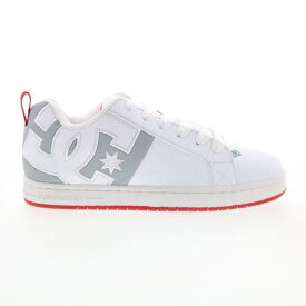 ディーシー DC Court Graffik SQ ADYS100442-WYR Mens White Skate Inspired Sneakers Shoes メンズ