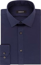 ディーケーエヌワイ DKNY Men's Slim Fit Stretch Solid Dress Shirt Blue Size 17.5X32X33 メンズ