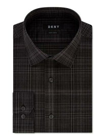 ディーケーエヌワイ DKNY Men's Stretch Dress Shirt Gray Size 15.5X34-35 メンズ