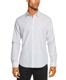 ディーケーエヌワイ DKNY Men's Cotton Striped Casual Shirt White Size XX-Large メンズ