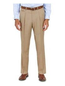 TAYION BY MONTEE HOLLAND Mens Beige Pleated Striped Suit Separate Pants 30 X 32 メンズ