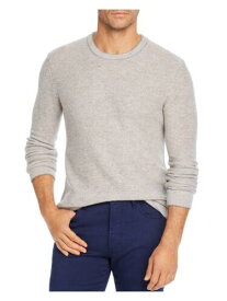 Designer Brand Mens Honeycomb Gray Crew Neck Pullover Sweater L メンズ