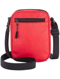 Bespoke Women's Red Nylon Check Print Adjustable Strap Messenger Bag レディース