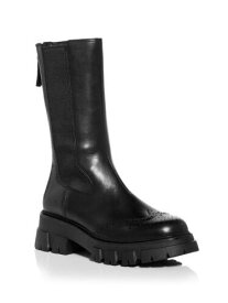 アッシュ ASH Womens Black 1 Platform Lennox Wingtip Toe Block Heel Leather Boots 36 レディース