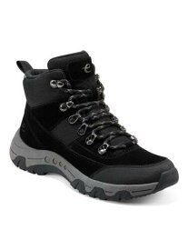 イージー ピリット EASY SPIRIT Womens Black 1 Platform Nylaa Block Heel Leather Hiking Boots 10 M レディース