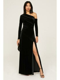 ドナキャランニューヨーク DONNA KARAN NEW YORK Womens Black Lined Pullover Long Sleeve Gown Dress 2 レディース
